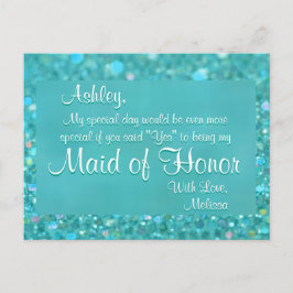 Maid of honor - Emerald Grönt Inbjudan Vykort