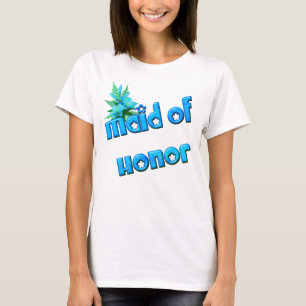 Maid of honor Flower Bouquet Cute Bröllopsfest T Shirt