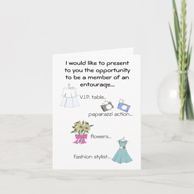 Maid of honor/följe inbjudan (Framsida)