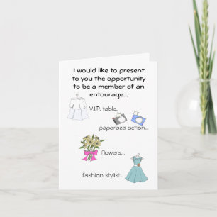 Maid of honor/följe inbjudan