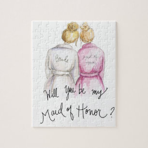 Maid of honor? För bullebrud för pussel blond Maid