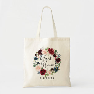 Maid of honor för Burgundy bukett Tygkasse