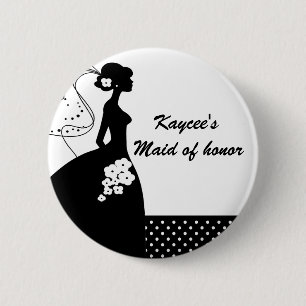 Maid of honor för Silhouettebrudbrudens sida Knapp