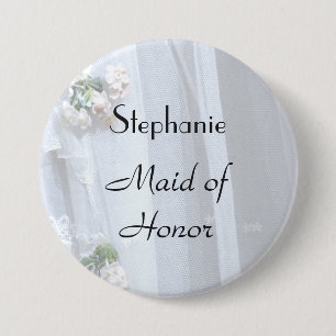 Maid of honor för vintagesnörepersonligen knäpp knapp