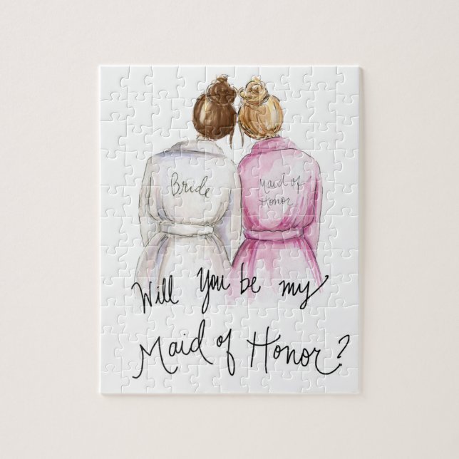 Maid of honor? Förbrylla en Maid för bulle för Pussel (Vertikal)