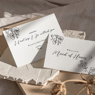 Maid of honor Frieri Eleganten Fintvätt Inbjudningar