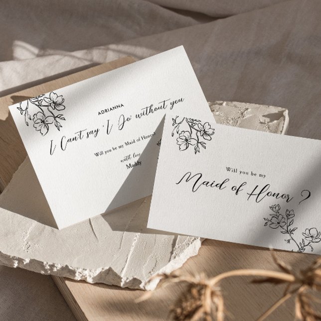 Maid of honor Frieri Eleganten Fintvätt Inbjudningar (Skapare uppladdad)