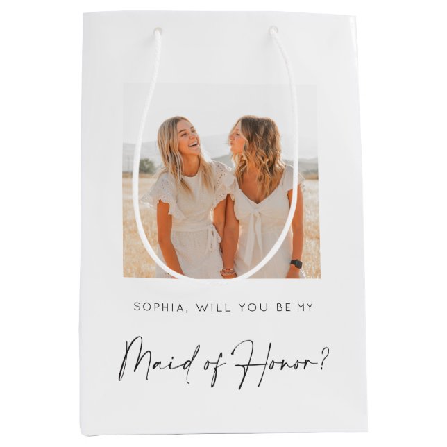 Maid of honor Frieri Gift Bag med Photo (Framsidan)
