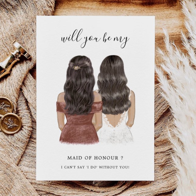 Maid of honor Frieri kort Anpassad design (Maid of Honour Proposal Card Custom Design)