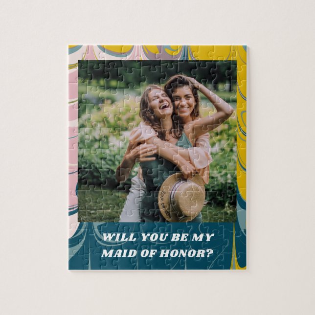 Maid of honor Frieri med Photo Abstrakt Marble Pussel (Vertikal)