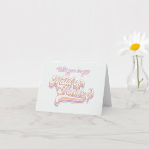 Maid of honor frieri, retro, trendig, modernt kort
