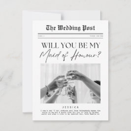 Maid of honor Frieri, UK Anpassade Newspaper Vykort