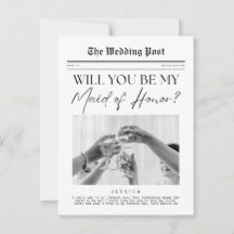 Maid of honor Frieri, USA Anpassade Newspaper