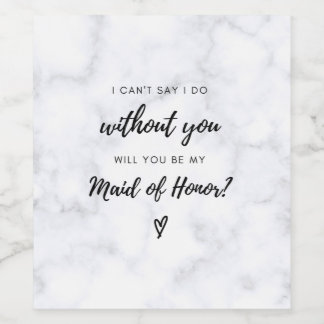 Maid of honor Frieri Vin-etikett Vinflaska Etikett