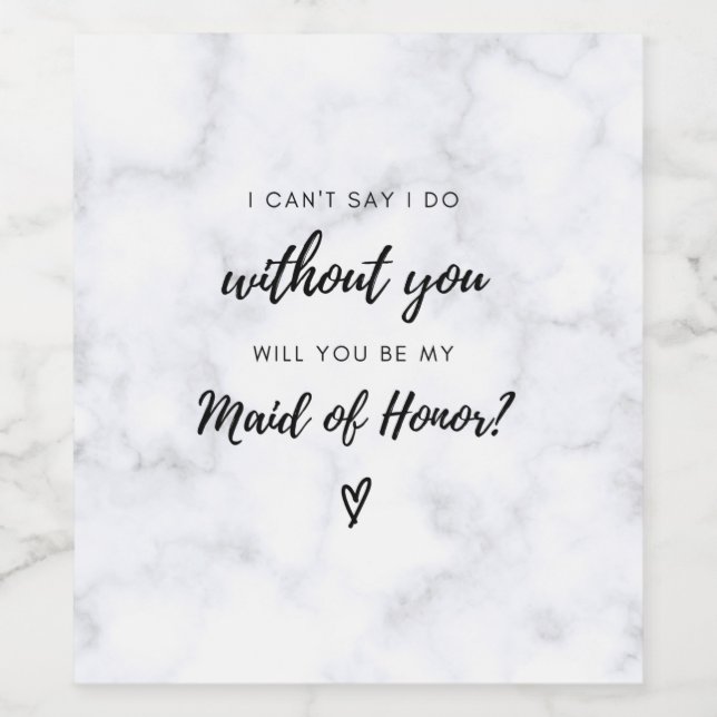 Maid of honor Frieri Vin-etikett Vinflaska Etikett (Singel etikett)