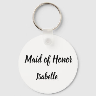 Maid of honor ger skräddarsydda namnpresentationer nyckelring