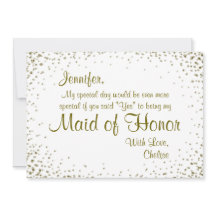Maid of honor | Guld Confetti