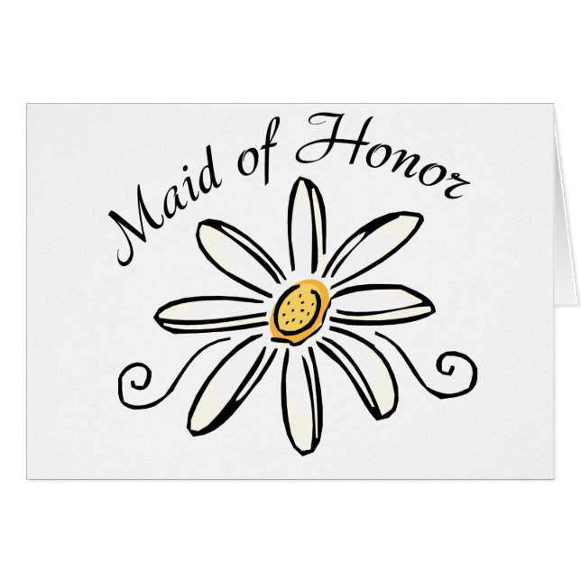 Maid of honor hälsningskort (Framsidan Horizontal)