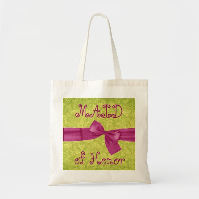 Maid of honor hänger lös - rosor och kalkar tygkasse (Framsidan)