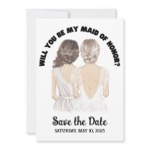 MAID OF HONOR INBJUDAN-kort