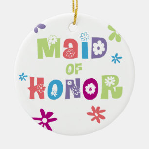 Maid of honor julgransprydnad keramik