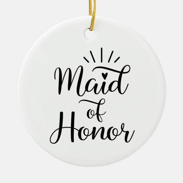 Maid of honor julgransprydnad keramik (Framsidan)