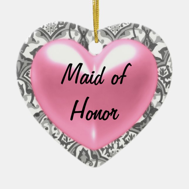 Maid of honor julgransprydnad keramik (Framsidan)