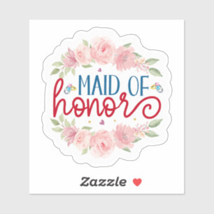 Maid of honor klistermärken