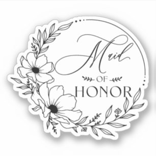 maid of honor klistermärken