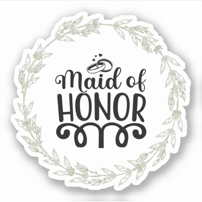 Maid of honor klistermärken (Framsida)
