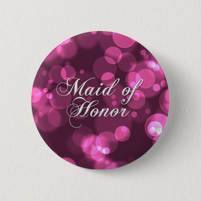 Maid of honor knäppas [rosa Bokeh] Knapp (Framsida)