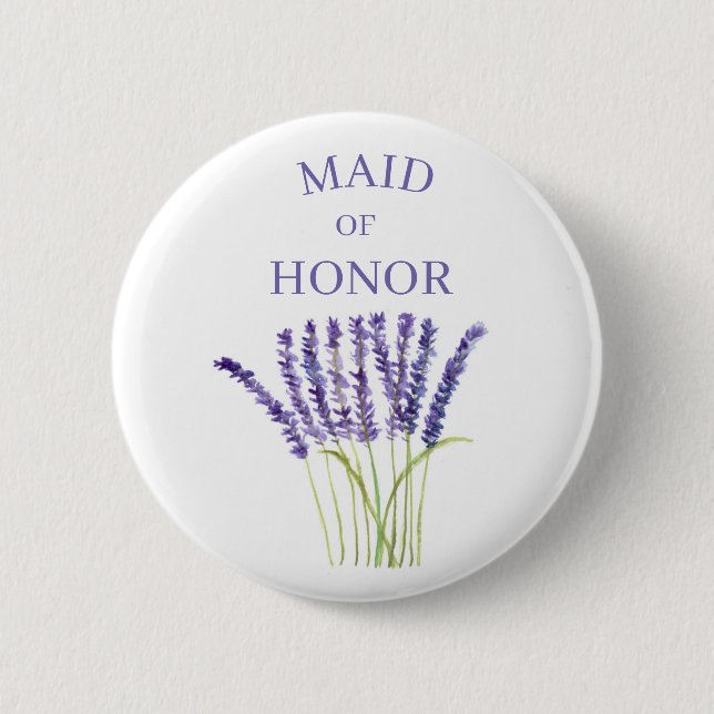 Maid of honor Lavender Herb, vattenfärg Knapp (Framsida)