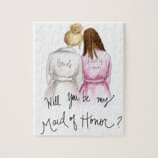Maid of honor? Maid för Br för brud för Pussel