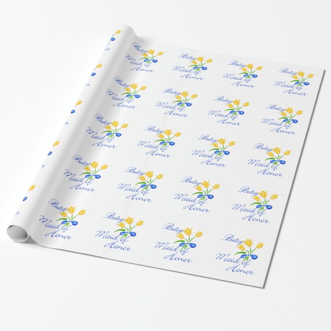 Maid of honor med Gult Tulips Presentpapper (Utrullad)