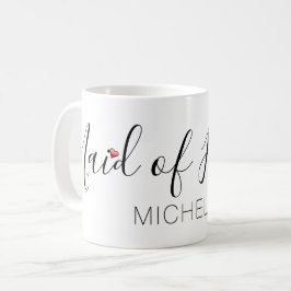 Maid of honor med namn kaffemugg