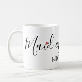 Maid of honor med namn kaffemugg