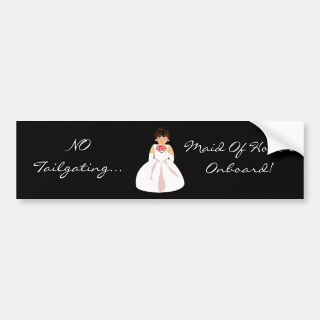 "Maid of honor mig Onboard" bildekal (Framsidan)
