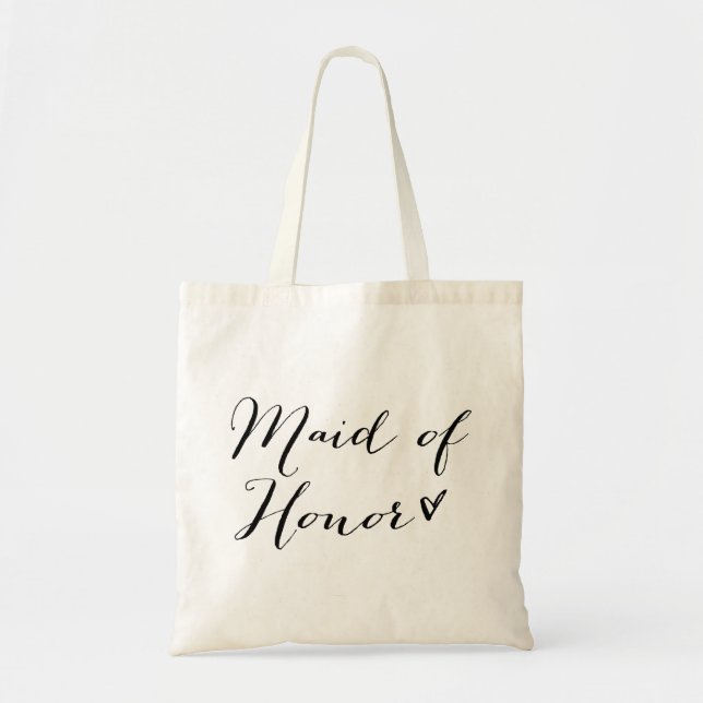 Maid of honor | Modern calligraphy Tote Bag Tygkasse (Framsidan)