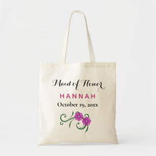 Maid of honor Modern Typografi Rosa Bröllop Tygkasse