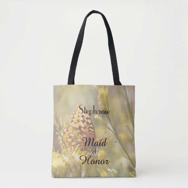Maid of honor, Namn Gult Butterfly, Brudens sida Tygkasse (Framsida)