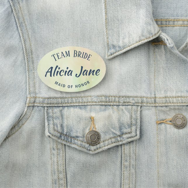 Maid of honor namn personlig-teamets bricka namnbricka (På plats)