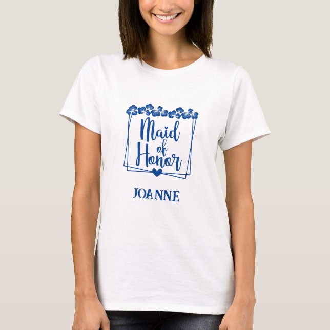 Maid of honor (namn) t shirt (Framsida)