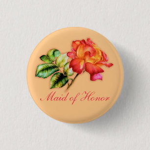 Maid of honor orange te ro bröllop knapp