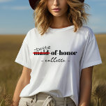 Maid of honor Personlig Bestie Brudens sida T Shirt<br><div class="desc">Få din bestie att känna extra speciell som maid of honor med personligens t-shirt. Underbar för möhippor,  möhippor och bröllop-evenemang. Hitta matchande skjortor för bruden och brudtärnorna i vår samling till sten i stil med era bestisar!</div>