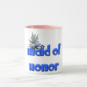 Maid of honor Personlig Bröllop Blue Mugg