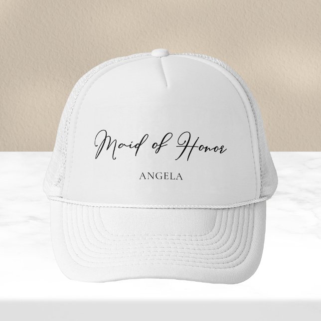 Maid of honor Personlig Chic minimalistisk Bröllop Keps (Skapare uppladdad)