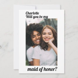 Maid of honor Photo Bröllop Personlig Inbjudningar