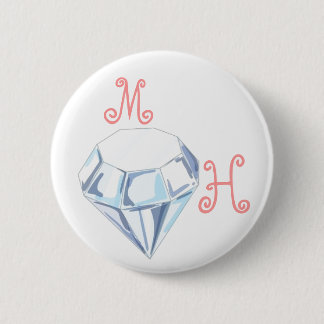 Maid of honor Pin Rosa Lettering Knapp