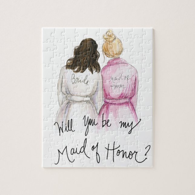 Maid of honor? PusselDk-Br vågigt maiden för Pussel (Vertikal)