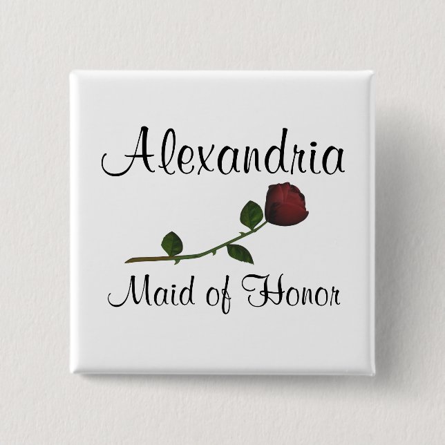 "Maid of honor" - Red Long Stemmed Ro [a2] Knapp (Framsida)